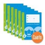 Ricarica per anelli con 100 fogli da 70 g/m² con margine - Formato quarto - Righe da 2,5 mm - Carta offset bianca extra - Colore blu - immagine 3