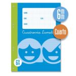 Ricarica per anelli con 100 fogli da 70 g/m² con margine - Formato quarto - Righe a 6 mm - Carta offset bianca extra - Colore blu