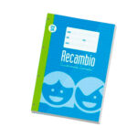 Ricarica per anelli con 100 fogli da 70 g/m² con margine - Formato Folio - Righe a quadratini da 5 mm - Carta offset bianca extra - Colore blu