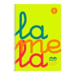 Quaderno a spirale Lamela con 80 fogli da 90 g/m² con margine - Formato quarto - Righe da 5 mm - Copertina extra rigida - Carta offset bianca extra - Colore giallo