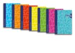 Lamela Confezione da 6 quaderni a spirale con 80 fogli da 90 g/m² con margine - Formato Folio - Righe a 5 mm - Copertina extra rigida - Carta offset bianca extra - Colori assortiti