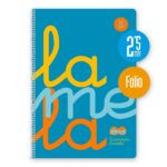 Quaderno a spirale Lamela con 80 fogli da 90 g/m² con margine - Formato Folio - Righe Cuadrovia da 2