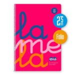 Quaderno a spirale Lamela con 80 fogli da 90 g/m² con margine - Formato Folio - Righe a 2