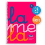 Lamela Confezione da 5 quaderni a spirale con 80 fogli da 90 g/m² con margine - Formato quarto - Righe a 2,5 mm - Copertina extra rigida - Carta offset bianca extra - Colori assortiti - immagine 5