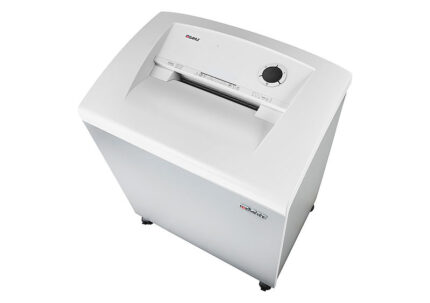 Dahle 514 air CleaTEC Distruggidocumenti manuale a taglio in particelle P-5 - Distrugge fino a 19 fogli - Capacità del cestino 140 L - Tecnologia di filtraggio della polvere - Ruote girevoli - Colore grigio