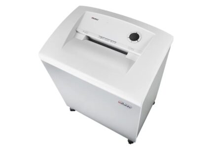 Dahle 714 Distruggidocumenti manuale a microtaglio P-7 - Distrugge fino a 7 fogli - Capacità del cestino 140 L - Ruote girevoli - Colore grigio