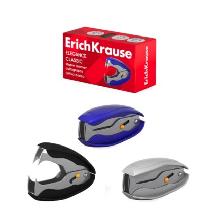 Erichkrause Elegance Classic Rimuovi graffette con chiusura di sicurezza - Plastica resistente agli urti - Meccanismo in acciaio zincato - Fermo incorporato - Colori assortiti a caso