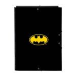 Safta Batman Game Over Cartella con 3 alette - Copertina rigida rivestita - Formato folio - Chiusura con elastici - 260x25x335 mm - Colore nero