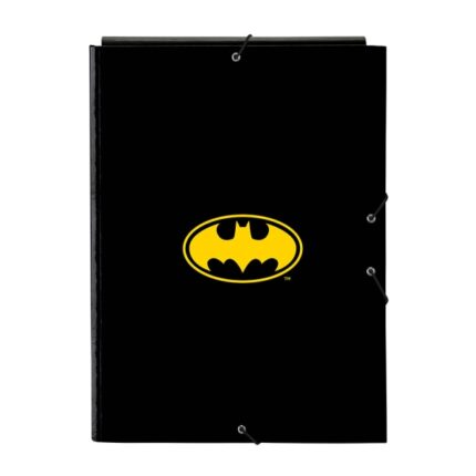 Safta Batman Game Over Cartella con 3 alette - Copertina rigida rivestita - Formato folio - Chiusura con elastici - 260x25x335 mm - Colore nero