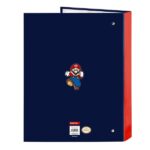 Safta Super Mario World Raccoglitore a 4 anelli 25 mm - Copertina rigida rivestita - Formato Folio - 265x40x330 mm - Colore blu scuro - immagine 2
