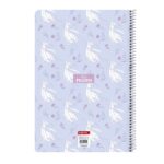 Safta Frozen Believe Quaderno a spirale - Formato Folio - Copertina laminata - Spirale metallica - 80 fogli a quadretti da 80 g/m² - Chiusura con elastici - Include alette - 215 x 310 mm - Colore viola - immagine 2