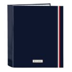Safta el Ganso Eclipse Raccoglitore a 4 anelli 40 mm - Copertina rigida rivestita - Formato Folio - 270x60x330 mm - Colore blu navy