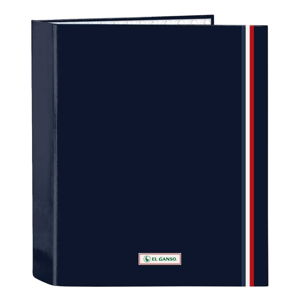 Safta el Ganso Eclipse Raccoglitore a 4 anelli 40 mm - Copertina rigida rivestita - Formato Folio - 270x60x330 mm - Colore blu navy