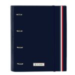 Safta el Ganso Eclipse Raccoglitore con 4 anelli da 35 mm - Copertine rigide rivestite - Ricarica da 100 fogli - Griglia 5x5 mm - Chiusura elastica - Separatori inclusi - 270x35x320 mm - Colore blu navy