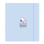 Safta Snoopy Love Raccoglitore a 4 anelli 35 mm - Copertina in PP Foam - Ricarica 100 fogli - Quadretti 5x5 mm - Chiusura elastica - Fessura per penna - 270x40x320 mm - Colore azzurro