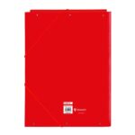 Safta Sevilla FC Cartella con 3 alette - Copertine rigide rivestite - Formato Folio - Chiusura con elastici - 260x25x335 mm - Colore rosso - immagine 2