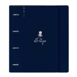 Safta el Pulpo Raccoglitore con 4 anelli da 35 mm - Copertine in PP Foam - Ricarica da 100 fogli - Chiusura elastica - Fessura per penna - Divisori interni - 270x40x320 mm - Colore blu navy