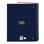 Safta Super Mario Mamma Mia Raccoglitore a 4 anelli da 25 mm - Copertina rigida rivestita - Formato Folio - 265x40x330 mm - Colore rosso - immagine 2