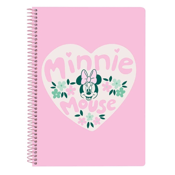 Safta Minnie Mouse Minty Taccuino a spirale - Formato quarto - 80 fogli di carta 80 g/m² - Quadretti 4x4 mm - Copertina rigida laminata - Margine laterale - 155 x 10 x 220 mm - Colore rosa pastello Safta Minnie Mouse Minty Taccuino a spirale - Formato quarto - 80 fogli di carta 80 g/m² - Quadretti 4x4 mm - Copertina rigida laminata - Margine laterale - 155 x 10 x 220 mm - Colore rosa pastello