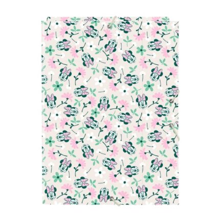 Safta Minnie Mouse Minty Cartella con 3 alette - Copertina rigida rivestita - Chiusura con elastici - Formato A4 - 260x25x335 mm - Colore rosa pastello