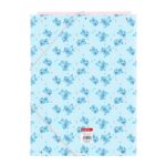 Safta Stitch Ohana Cartella con 3 alette - Copertina rigida rivestita - Formato folio - Chiusura con elastici - 260x25x335 mm - Colore azzurro - immagine 2