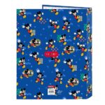 Safta Mickey Mouse Today Raccoglitore a 4 anelli da 25 mm - Copertina rigida rivestita - Formato Folio - 265x40x330 mm - Colore blu - immagine 2