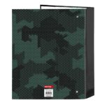 Safta Kelme Camo Raccoglitore a 4 anelli 40 mm - Copertina rigida rivestita - Formato Folio - 270x60x330 mm - Colore verde mimetico - immagine 2