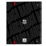 Safta F.C.Barcelona Raccoglitore a 4 anelli 35 mm - Copertine rigide rivestite - Ricarica 100 fogli - Griglia 5x5 mm - Chiusura elastica - Separatori inclusi - 270x35x320 mm - Colore nero - immagine 2