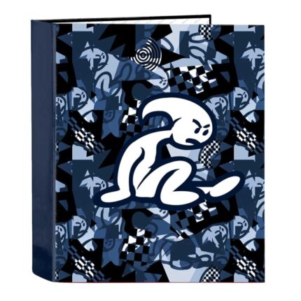 Safta el Niño Navy Raccoglitore a 4 anelli da 40 mm - Copertina rigida rivestita - Resistente - 270x60x330 mm - Colore blu navy