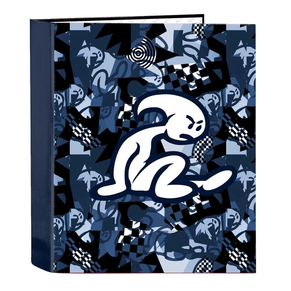 Safta el Niño Navy Raccoglitore a 4 anelli da 40 mm - Copertina rigida rivestita - Resistente - 270x60x330 mm - Colore blu navy