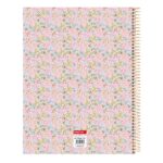 Safta VMB Blocco note A4 - Copertina rigida - 120 fogli a quadretti - Spirale metallica - Divisori colorati - Grammatura 80 g/m² - 210 x 10 x 297 mm - Colore rosa - immagine 2