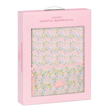 Safta VMB Set regalo con taccuino A4 e portamatite - Presentato in confezione con finestra trasparente - Manico in PVC - 280x60x350 mm - Colore rosa
