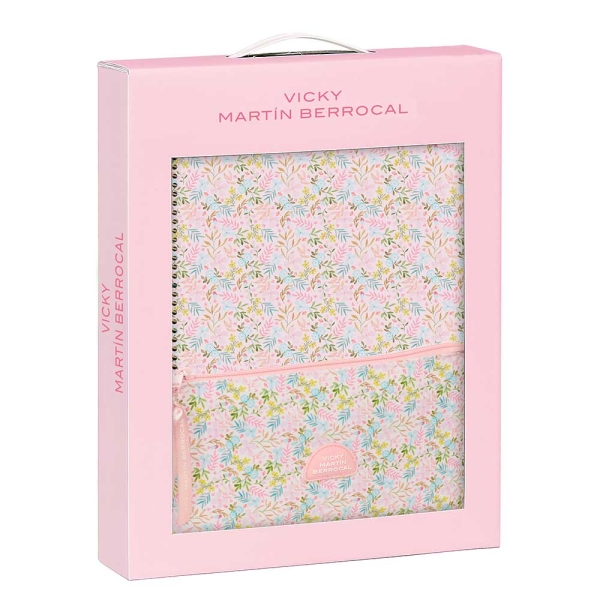 Safta VMB Set regalo con taccuino A4 e portamatite - Presentato in confezione con finestra trasparente - Manico in PVC - 280x60x350 mm - Colore rosa