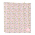 Safta VMB Raccoglitore a 4 anelli da 40 mm - Copertina rigida rivestita - Formato Folio - 270x60x330 mm - Colore rosa