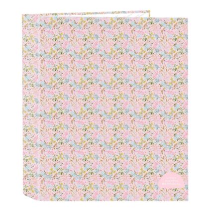 Safta VMB Raccoglitore a 4 anelli da 40 mm - Copertina rigida rivestita - Formato Folio - 270x60x330 mm - Colore rosa