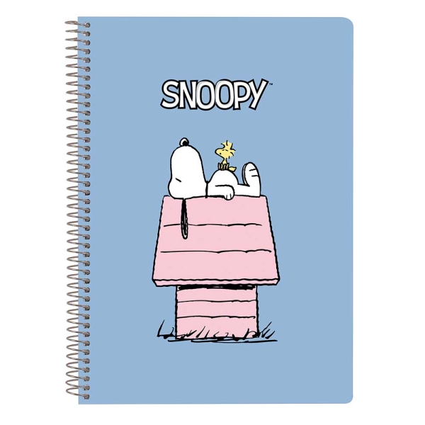 Safta Snoopy Taccuino a spirale - Formato quarto - 80 fogli di carta 80 g/m² - Griglia 4x4 mm - Copertina rigida patinata - Margine laterale - 155x10x220 mm - Colore blu Safta Snoopy Taccuino a spirale - Formato quarto - 80 fogli di carta 80 g/m² - Griglia 4x4 mm - Copertina rigida patinata - Margine laterale - 155x10x220 mm - Colore blu