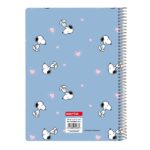 Safta Snoopy Taccuino a spirale - Formato quarto - 80 fogli di carta 80 g/m² - Griglia 4x4 mm - Copertina rigida patinata - Margine laterale - 155x10x220 mm - Colore blu - immagine 2