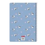 Safta Snoopy Taccuino a spirale - Formato Folio - 80 fogli di carta 80 g/m² - Quadretti 4x4 mm - Copertina rigida decorata - Margine laterale - 215x10x310 mm - Colore blu - immagine 2
