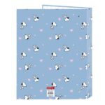 Safta Snoopy Raccoglitore a 4 anelli da 25 mm - Copertina rigida rivestita - Formato Folio - Resistente e protettivo - 265x40x330 mm - Colore blu - immagine 2
