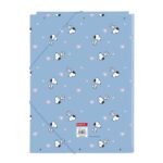 Safta Snoopy Cartella con 3 alette - Copertina rigida rivestita - Formato A4 - Chiusura con elastici - 260x25x335 mm - Colore blu - immagine 2