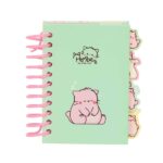 Safta Pembe The Pink Cat Blocco note A7 - Copertina rigida - 80 fogli - Grammatura 80 g/m² - Include 4 segnalibri - 74x105 mm - Colore menta