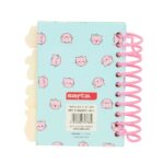 Safta Pembe The Pink Cat Blocco note A7 - Copertina rigida - 80 fogli - Grammatura 80 g/m² - Include 4 segnalibri - 74x105 mm - Colore menta - immagine 2