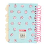Safta Pembe The Pink Cat Blocco note A6 - Copertina rigida - 80 fogli - Grammatura 80 g/m² - Include 4 divisori - 105x148 mm - Colore azzurro - immagine 2