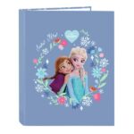 Safta Frozen Raccoglitore a 4 anelli da 25 mm - Copertine rigide rivestite - Formato Folio - Resistente - 265 x 40 x 330 mm - Colore blu