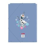 Safta Frozen Cartella con 3 alette - Copertina rigida rivestita - Formato folio - Chiusura con elastici - Resistenza e protezione - 260x25x335 mm - Colore blu - immagine 2