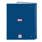 Safta Avengers Cartella con 4 anelli da 25 mm - Copertina rigida rivestita - Formato folio - 265x40x330 mm - Colore blu scuro - immagine 2