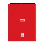Safta Avengers Cartella con 3 alette - Copertina rigida rivestita - Formato folio - Chiusura con elastici - 260x25x335 mm - Colore rosso - immagine 2