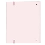 Safta Raccoglitore a 4 anelli 35 mm - Copertina rigida rivestita - Ricarica 100 fogli 80 g/m² - Chiusura elastica - Divisori inclusi - 270x35x320 mm - Colore Corallo - immagine 2