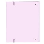 Safta Raccoglitore a 4 anelli da 35 mm - Copertine rigide rivestite - Ricarica da 100 fogli - Griglia 5x5 mm - Chiusura elastica - Divisori interni - 270x35x320 mm - Colore rosa - immagine 2