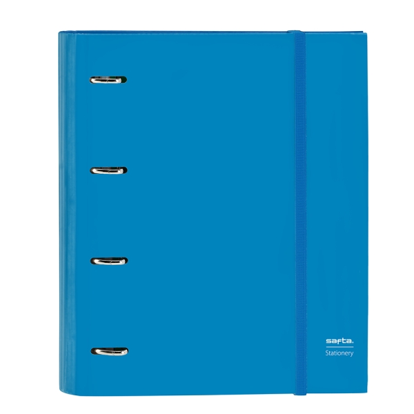 Safta Raccoglitore a 4 anelli da 35 mm - Copertina rigida rivestita - Ricarica 100 fogli - Chiusura elastica - Separatori inclusi - Grammatura 80 g/m² - 270x35x320 mm - Colore blu Safta Raccoglitore a 4 anelli da 35 mm - Copertina rigida rivestita - Ricarica 100 fogli - Chiusura elastica - Separatori inclusi - Grammatura 80 g/m² - 270x35x320 mm - Colore blu